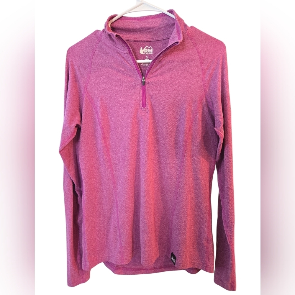 REI CO-OP 1/4 ZIP PULLOVER LONG SLEEVE TOP.OUTDOOR,HIKING,LAYERING. SIZE SMALL.